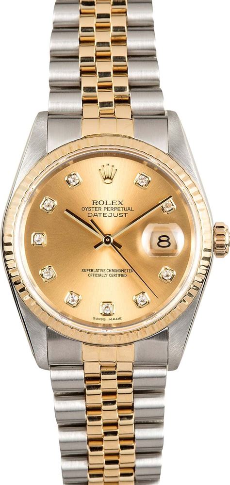 rolex oyster datejust 36mm champagne dial diamond|rolex datejust 36 diamond bezel.